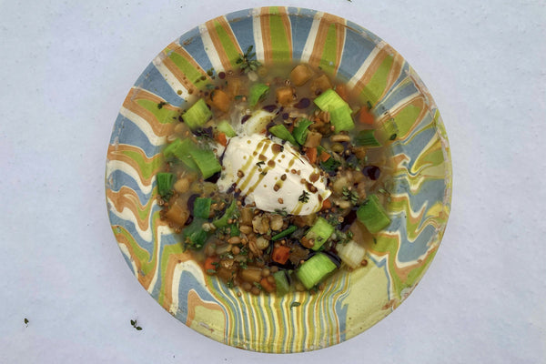 Swede &amp; Winter Herb Broth with Mix #1 - Hodmedod's Wholefoods