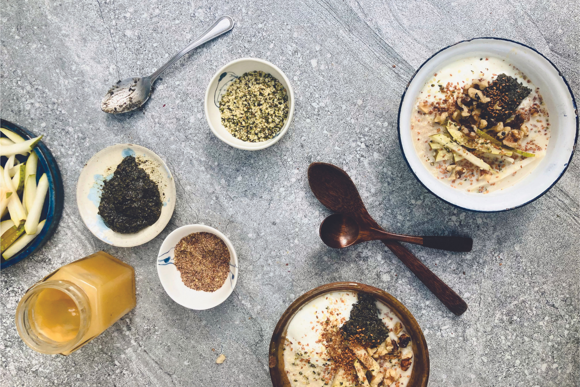 Cardamom & Date Porridge With Hemp Seed Butter