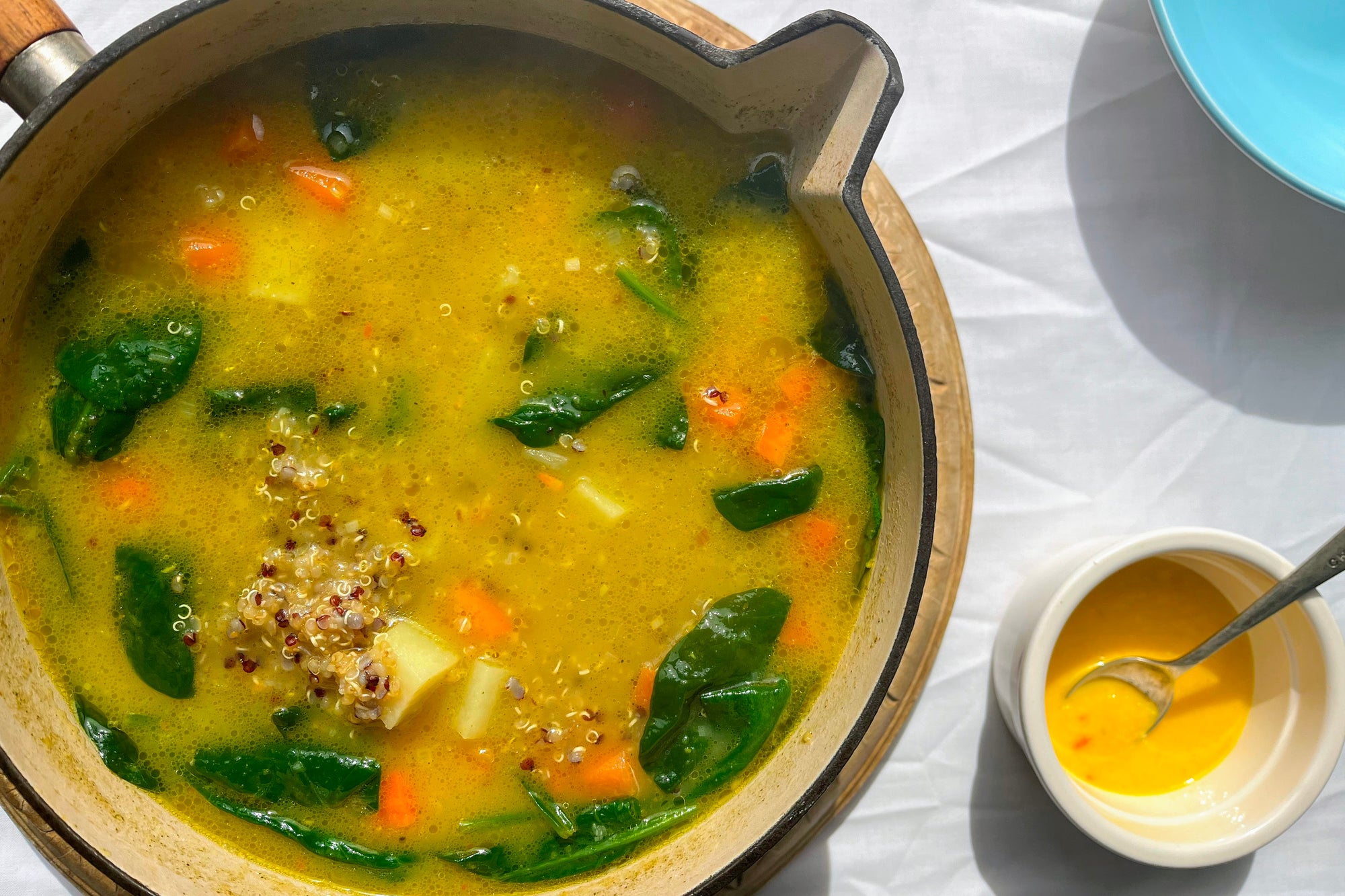 Quinoa & Vegetable Soup with Aji Amarillo Paste