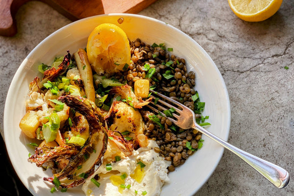 Warm Lentil &amp; Brazil Nut Salad - Hodmedod's Wholefoods