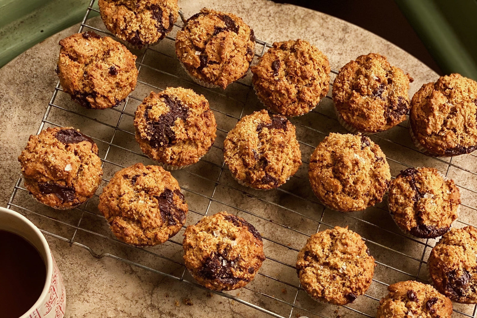 Smoked Quinoa, Tahini & Chocolate Muffins