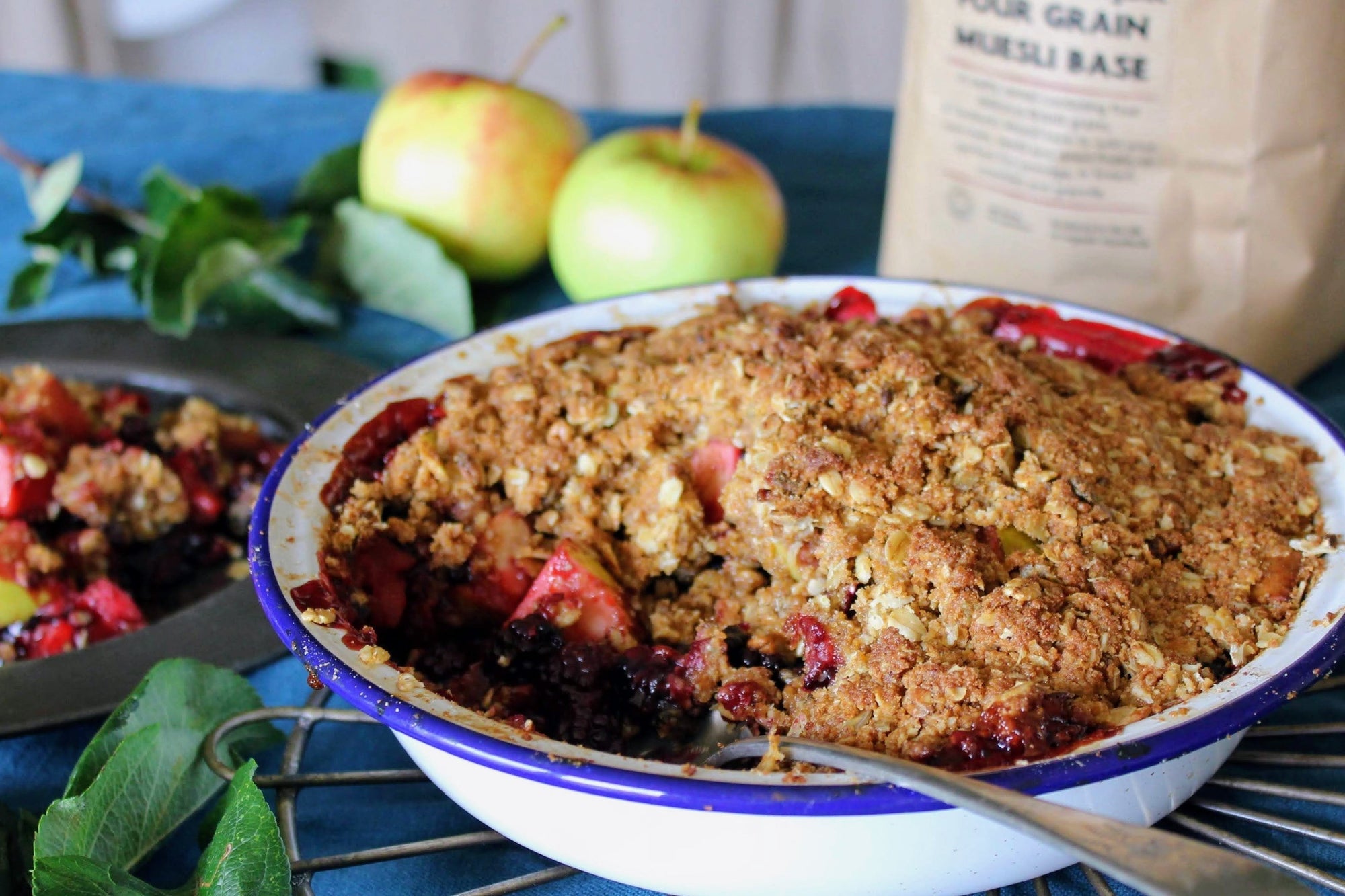 Apple & Blackberry Four-Grain Crumble
