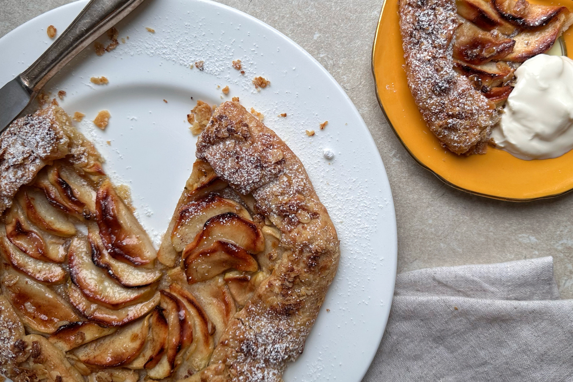 Apple Galette with Oat Topping