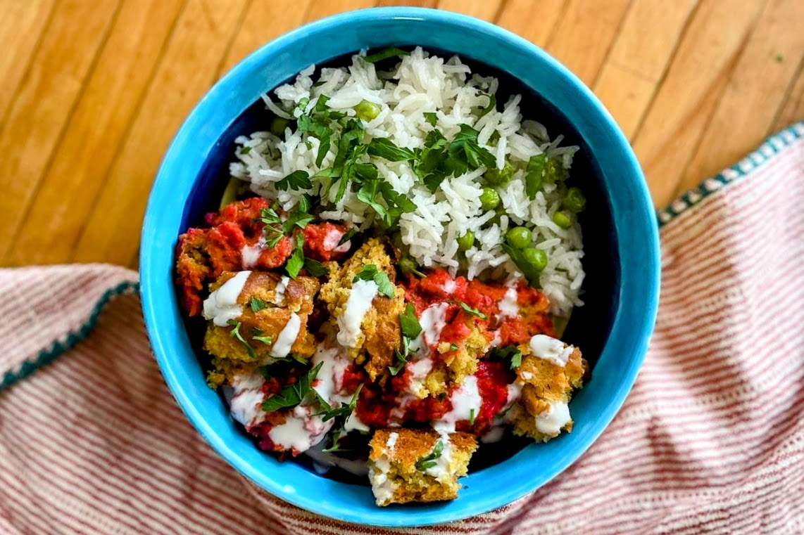 Baked Kofta Subji with Nomato Sauce