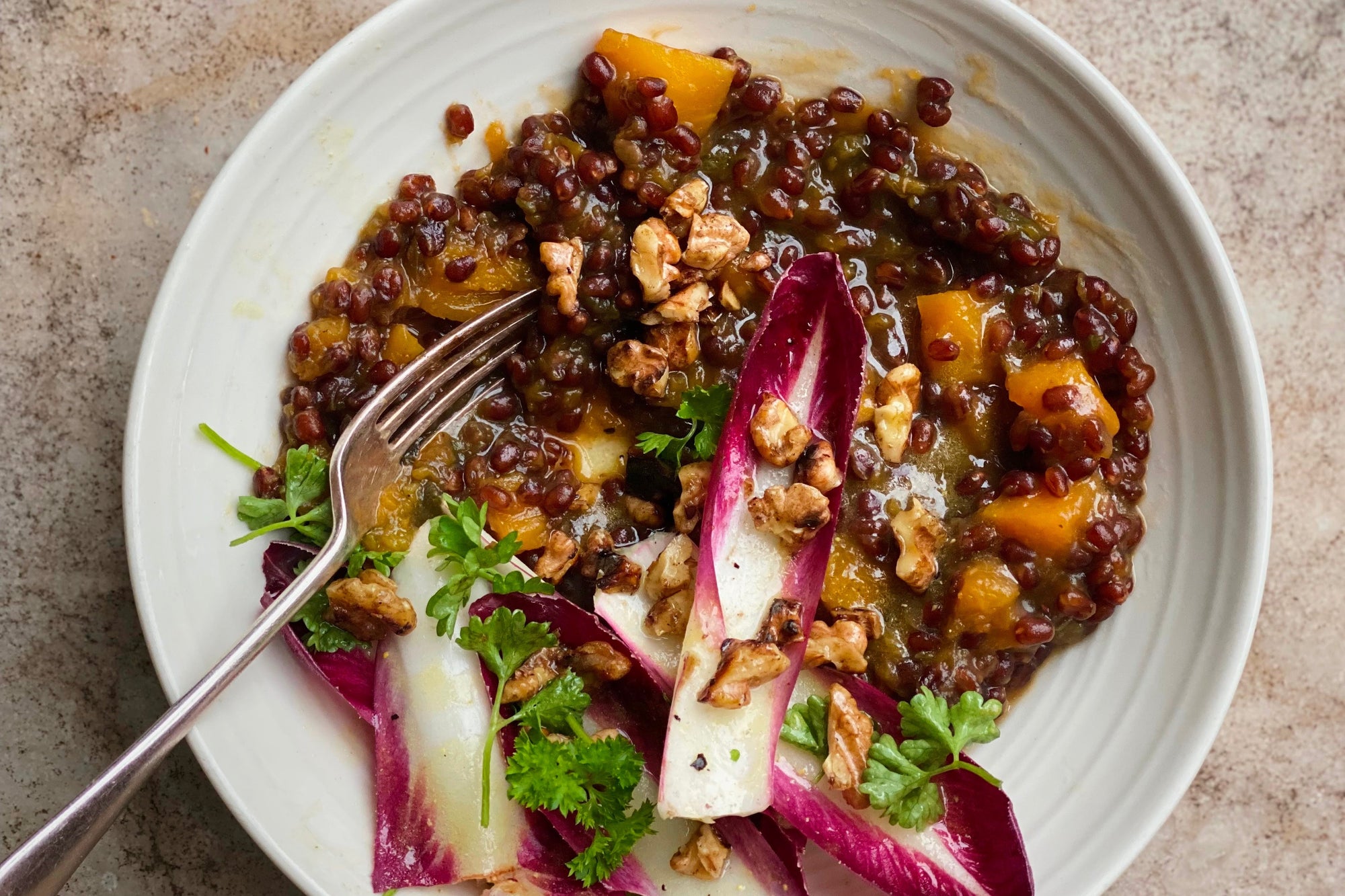 Black Barley Stew with Squash & Sage