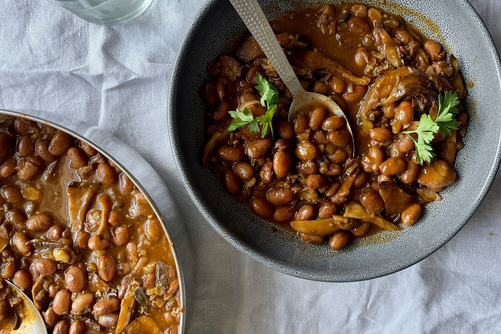 Borlotti Bean Mushroom and Marsala Stew 