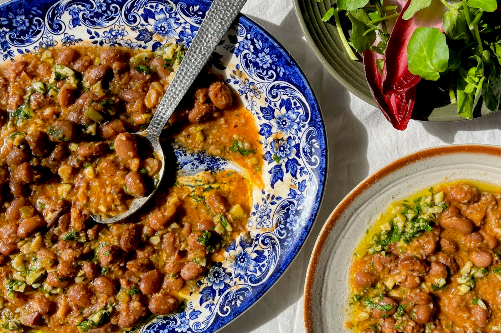 Borlotti Beans in Bread Sauce with Olive & Parsley