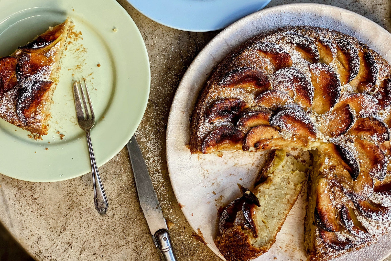 Buttered Barley & Apple Cake