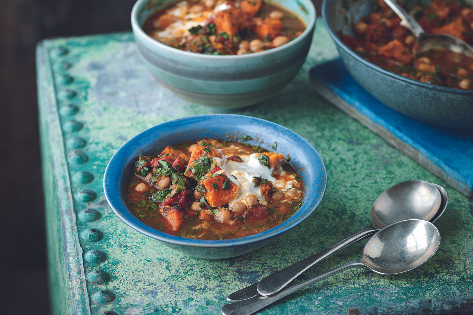 Butternut Squash, Chickpea & Spinach Soup