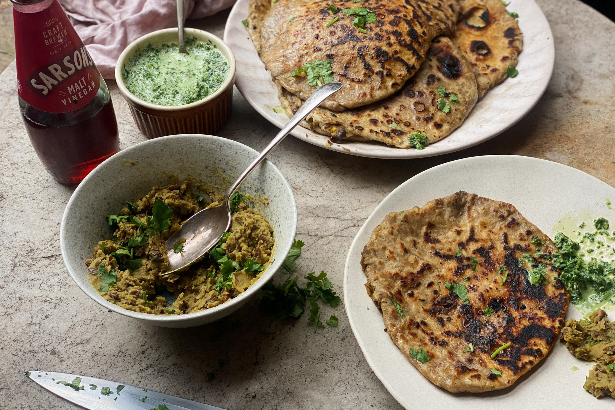 Buttery Parched Pea Parathas