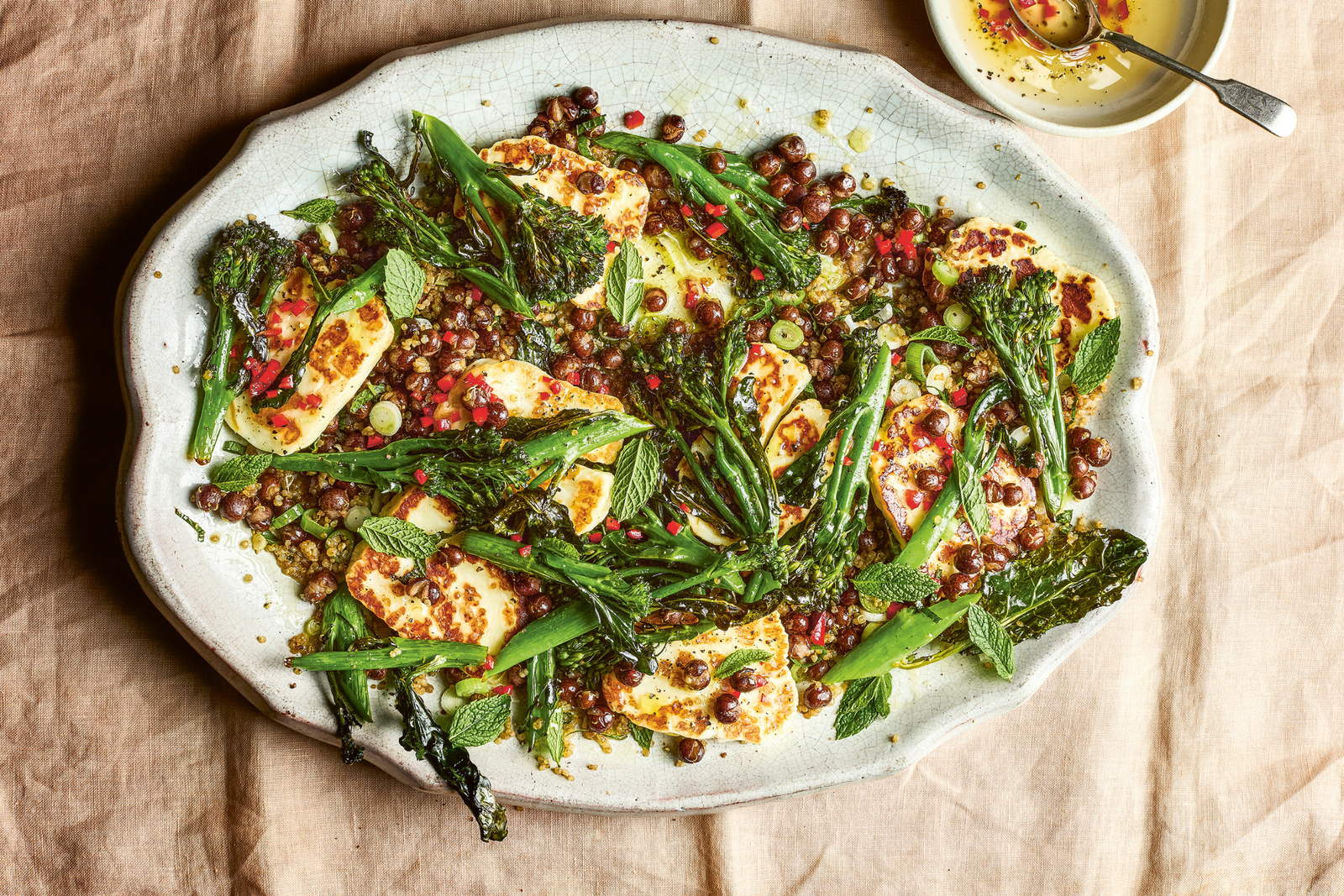 Carlin Pea, Quinoa & Halloumi Salad