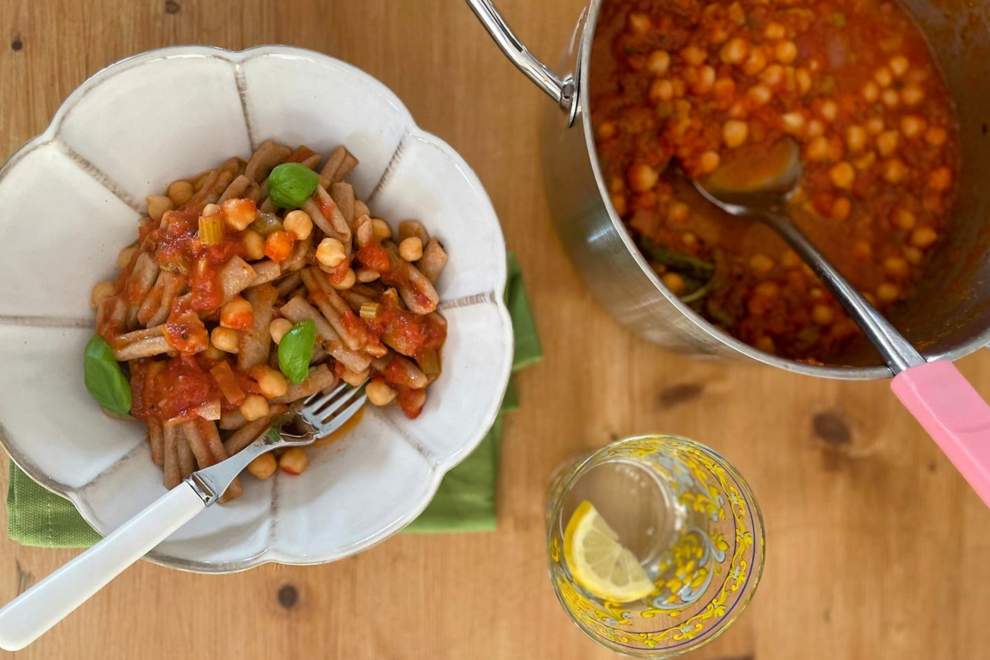 Casarecce with Chickpeas & Lemon