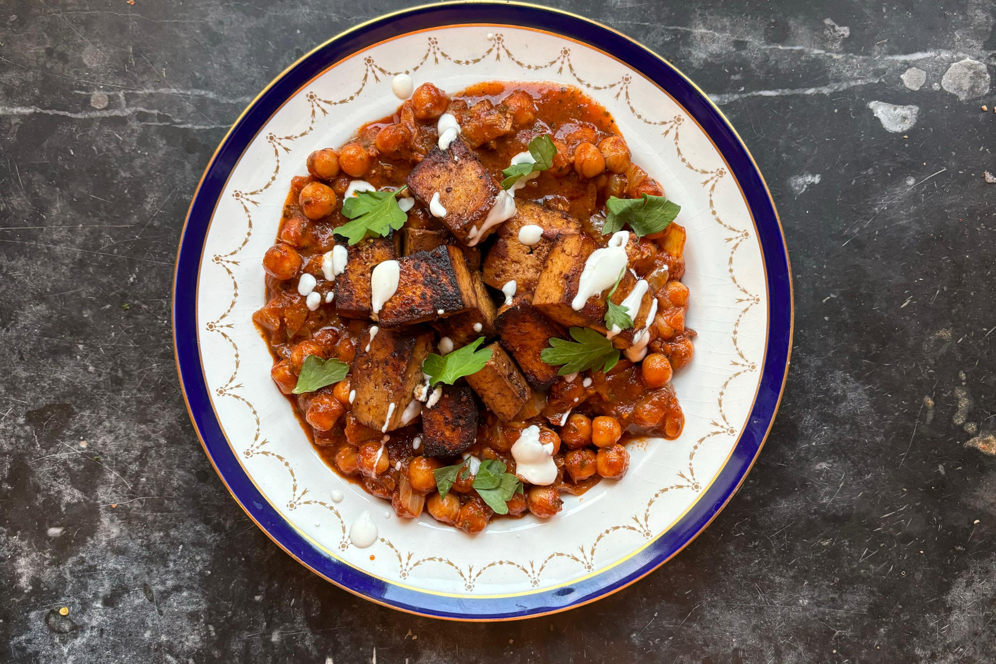 Chickpeas with Smoky Tofu