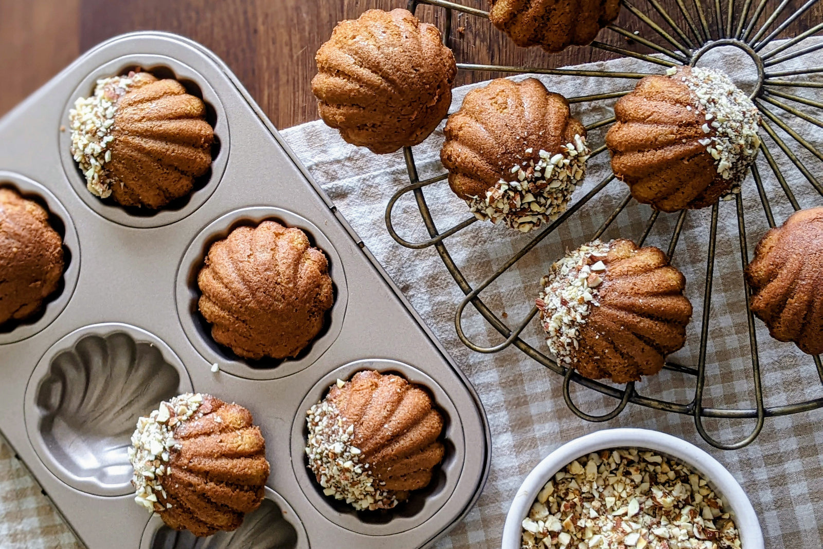 Coffee & Brazil Nut Madeleines