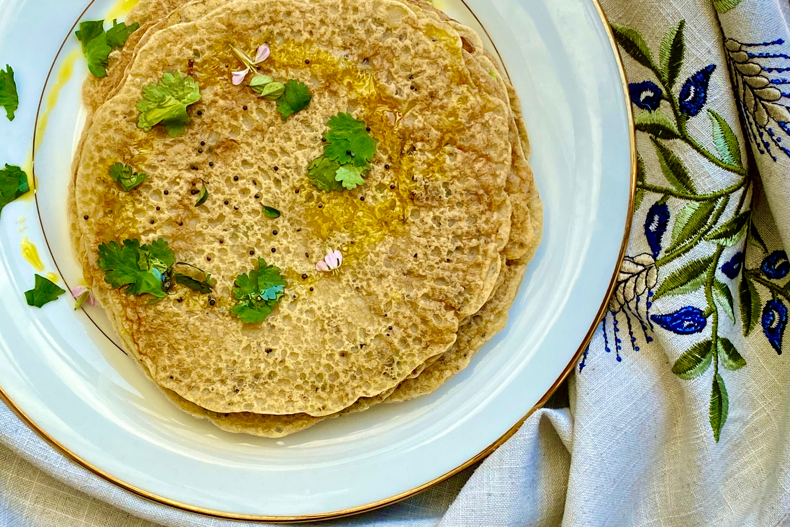 Coriander & Mustard Seed Crepes