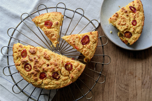 Yellow Pea ‘Cornbread’ with Lime and Chilli
