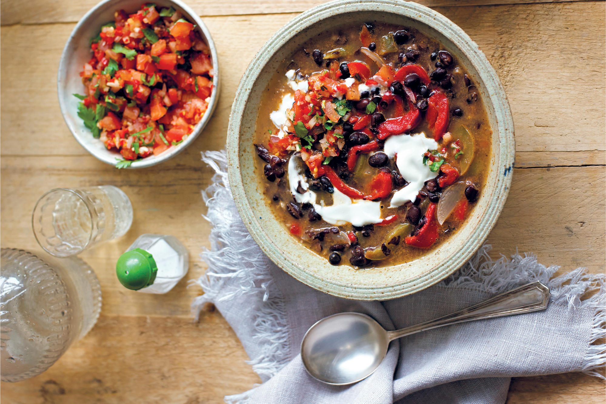 Cuban Black Bean & Red Pepper Soup