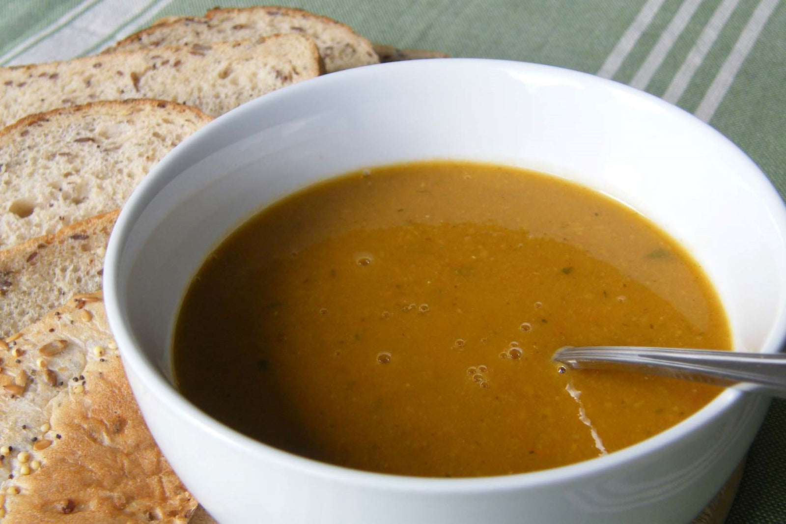 Curried Fava Bean and Salad Soup