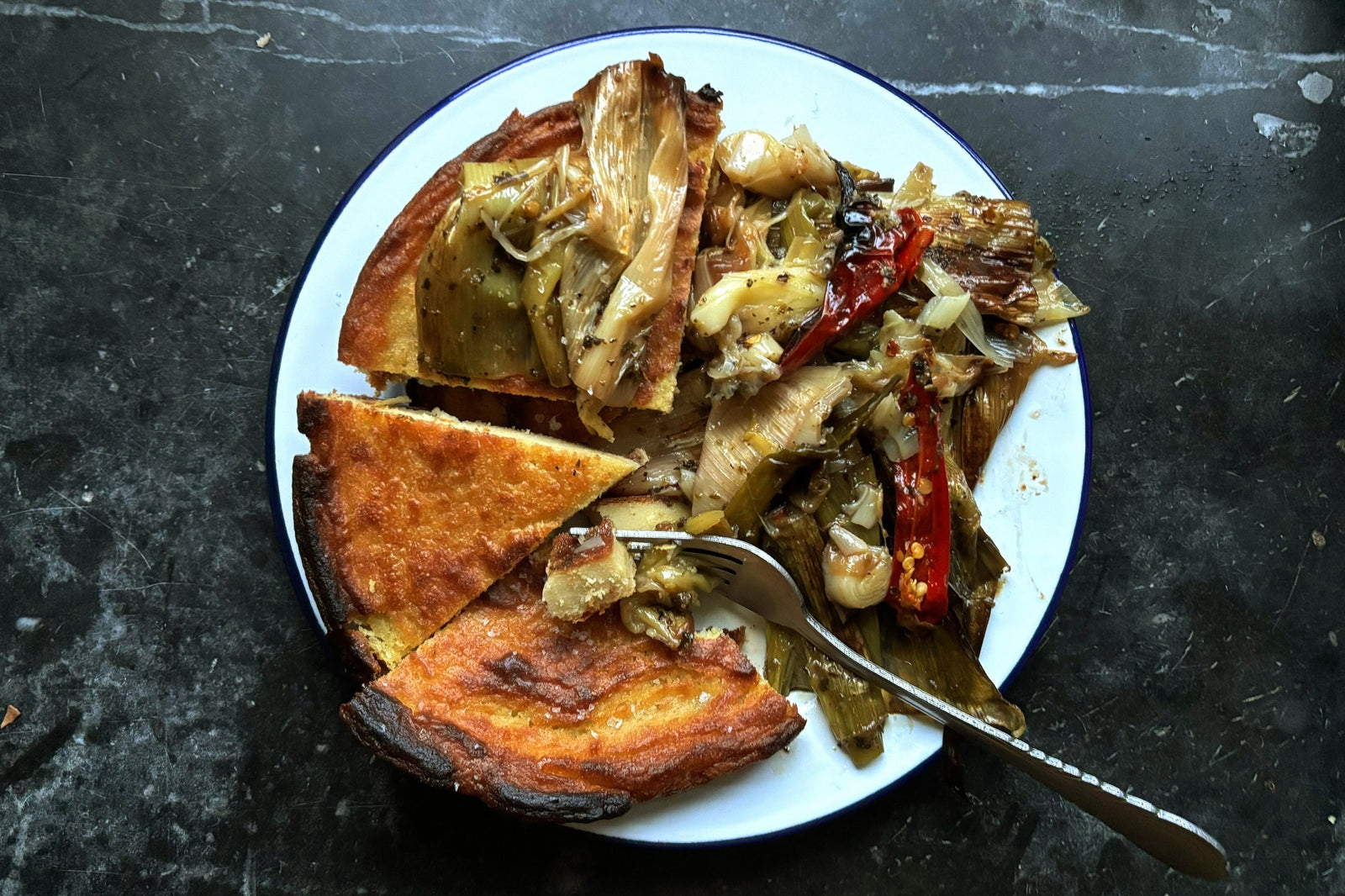 Farinata with Braised Leeks