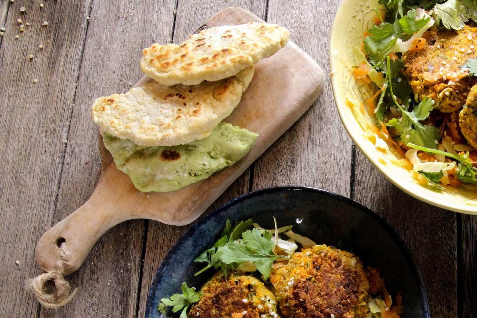 Fava Bean and Green Pea Flatbreads