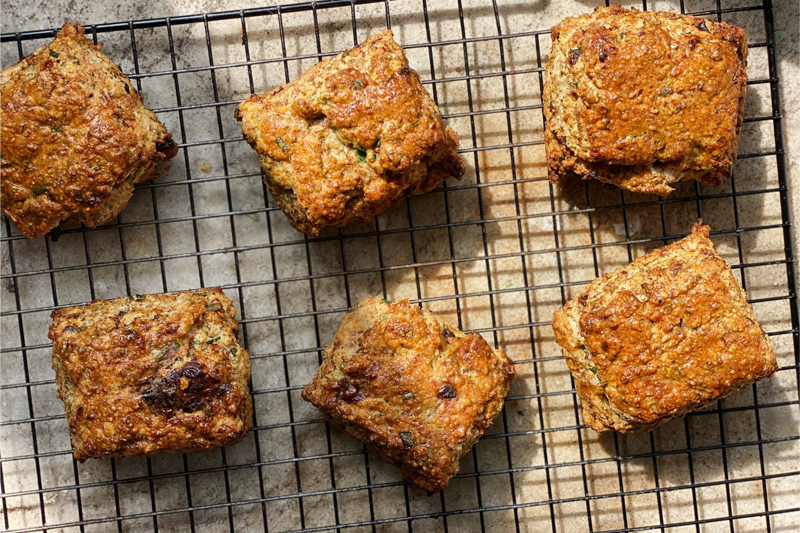 Fermented Barley & Chive Scones