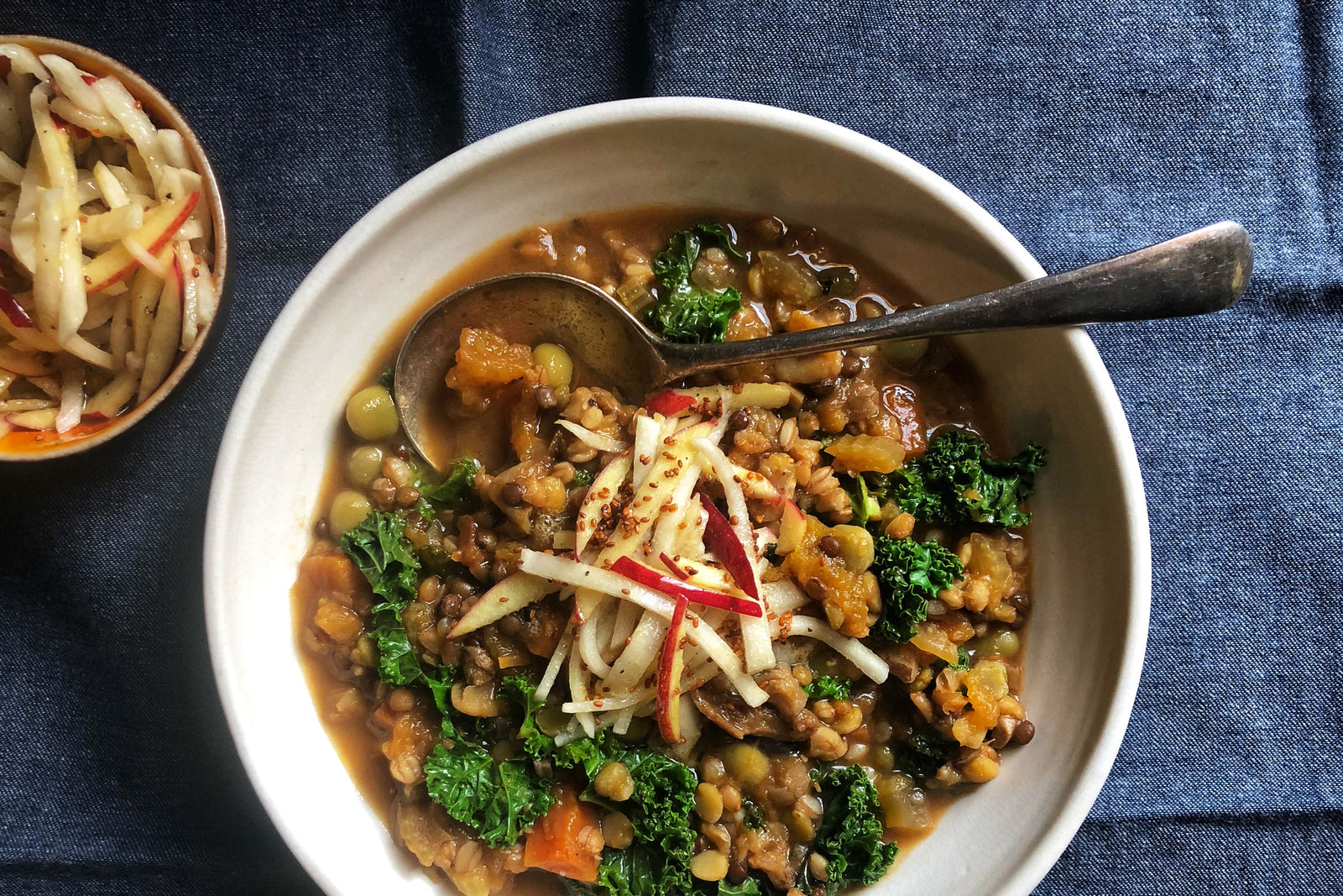 Hearty Broth with Zingy Slaw