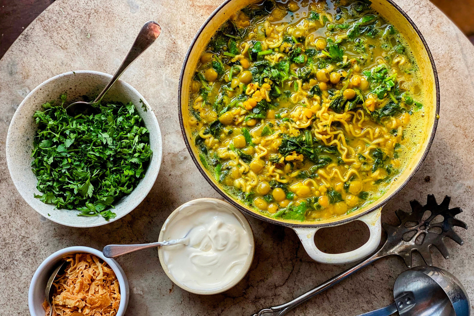 An Iranian-Style Soup with English Peas