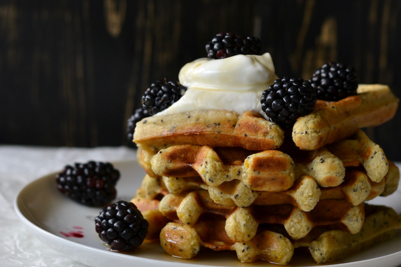Lemon Poppy Seed Waffles