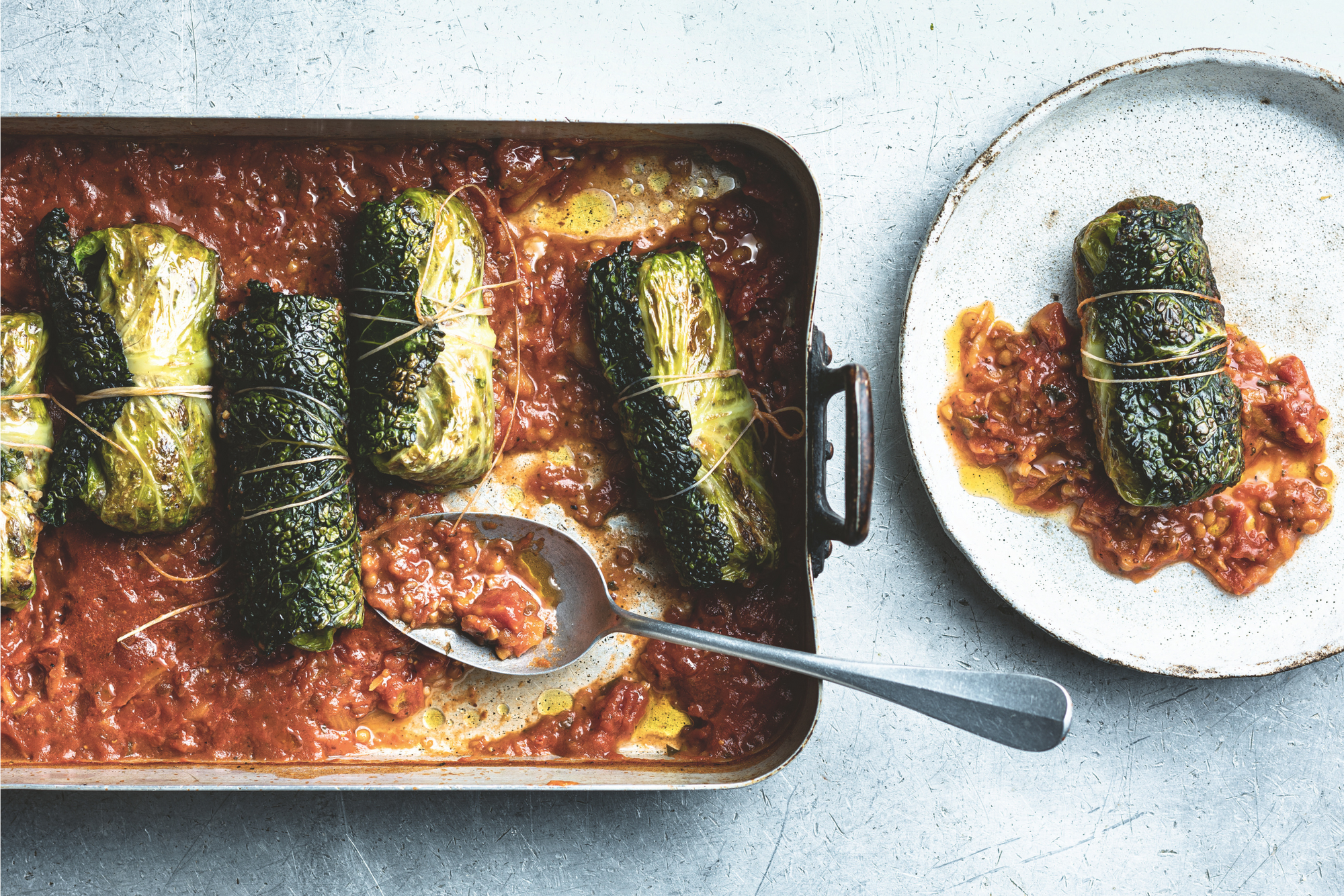 Lentil-Stuffed Cabbage Rolls