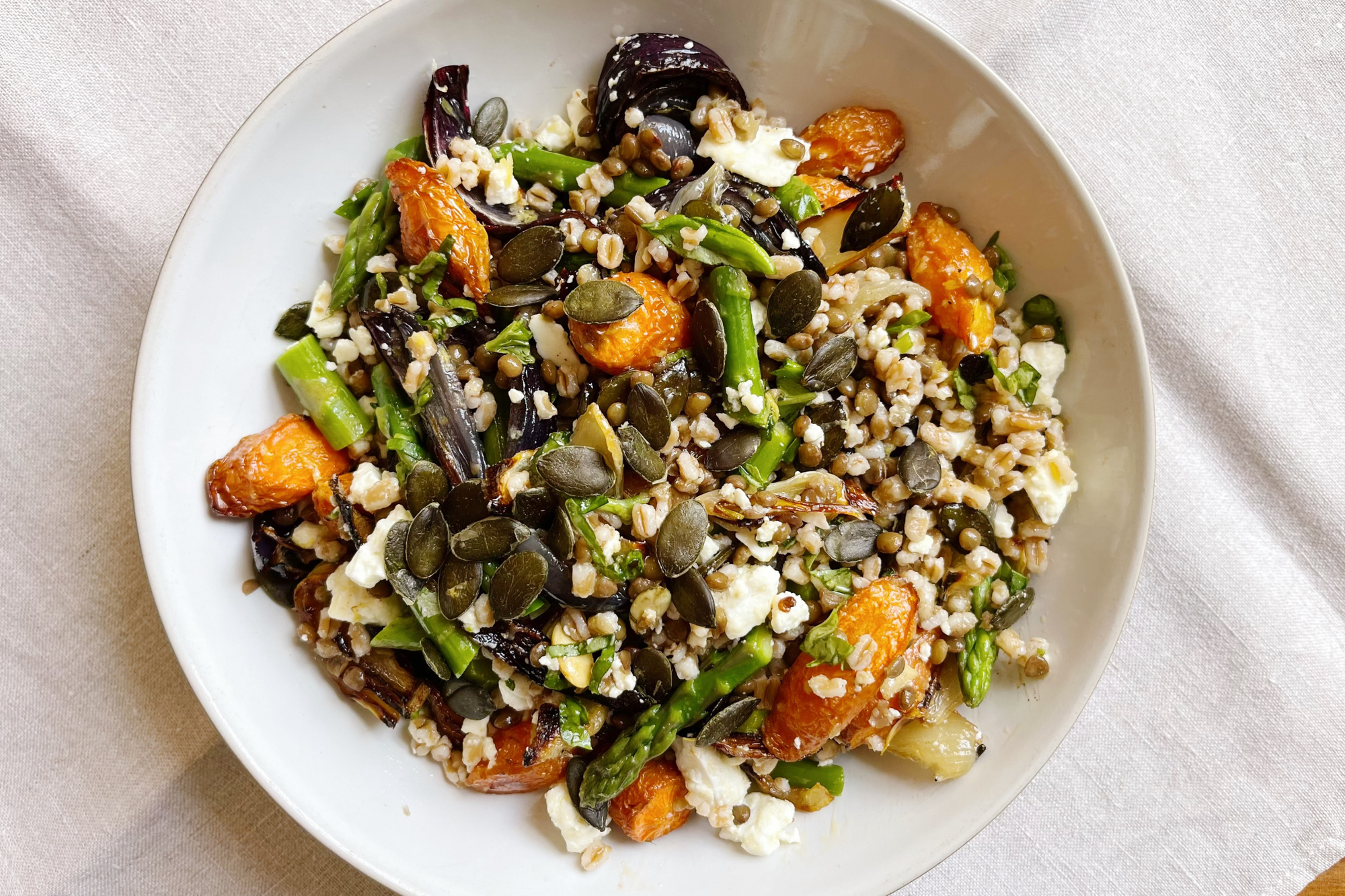 Lentil & Spelt Salad with Zingy Dressing - Hodmedod's Wholefoods Lentil & Spelt Salad with Zingy Dressing - Hodmedod's Wholefoods