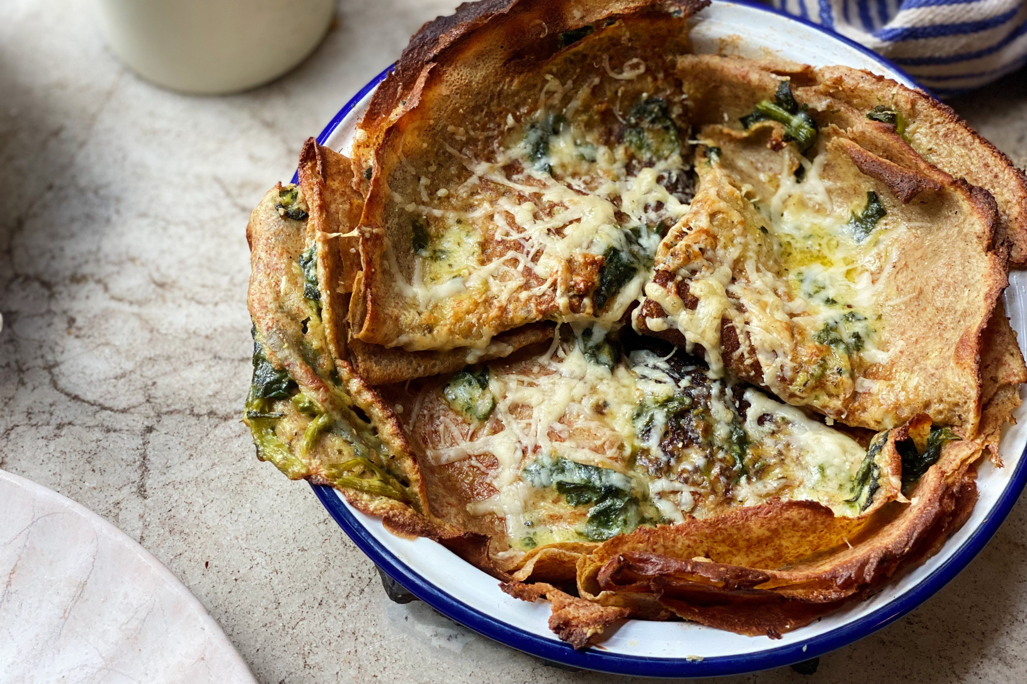 Millet Galettes with Spinach