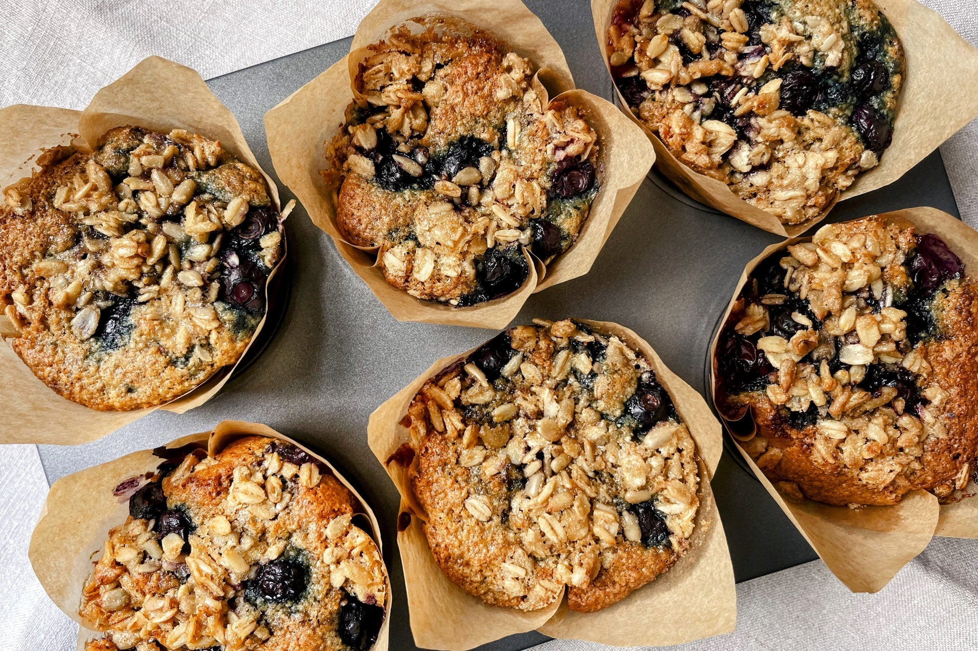 Multigrain Blueberry Muffins