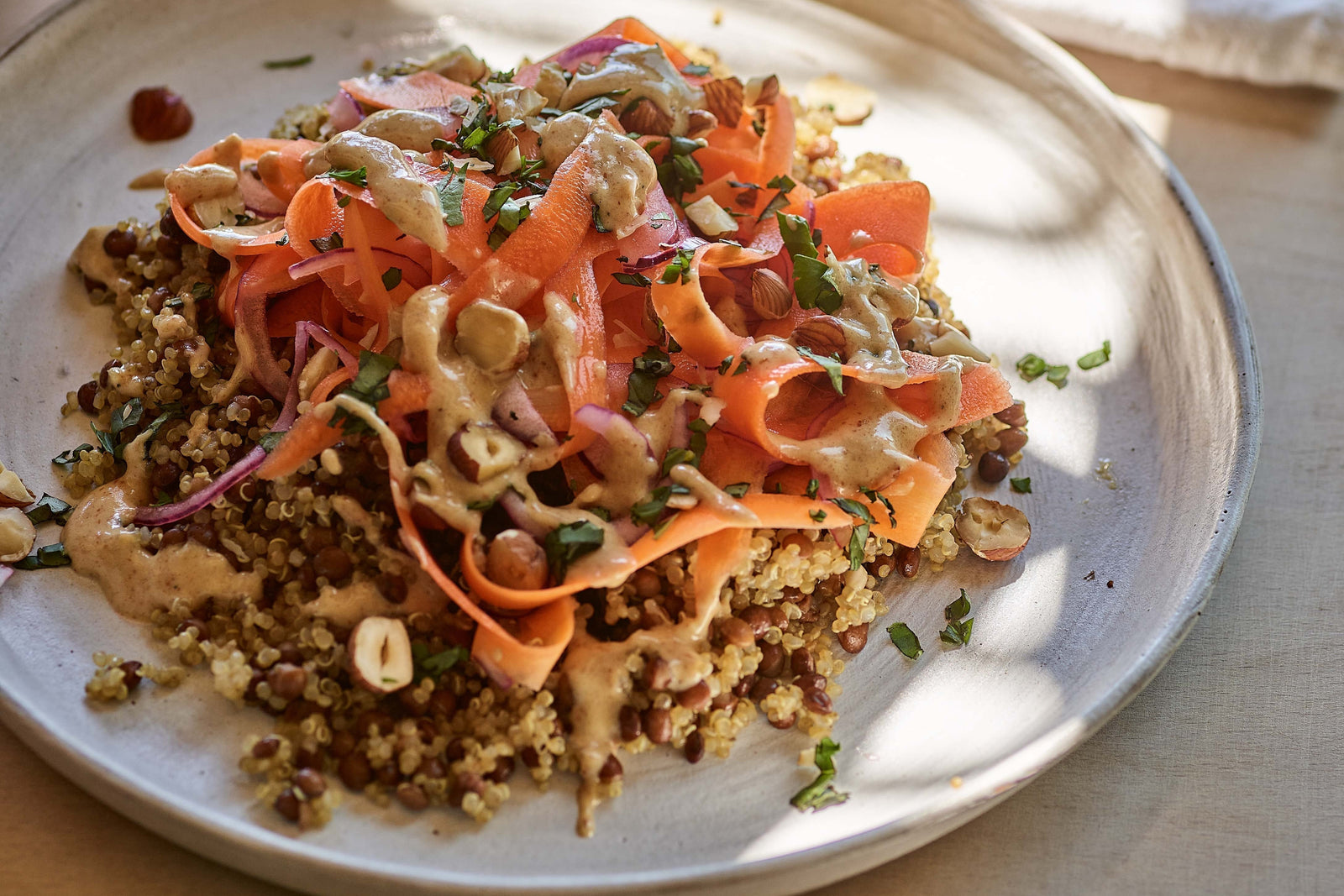 Ribboned Carrot and Quinoa Salad