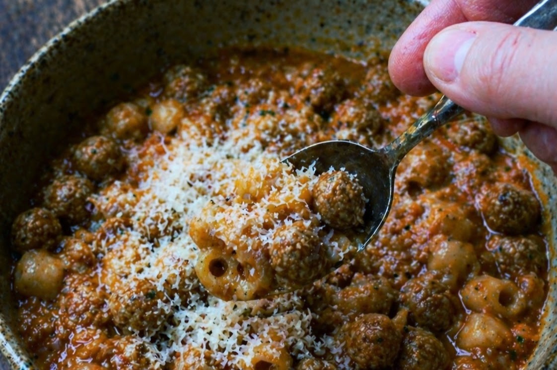 Pasta e Ceci with Carlin Peas