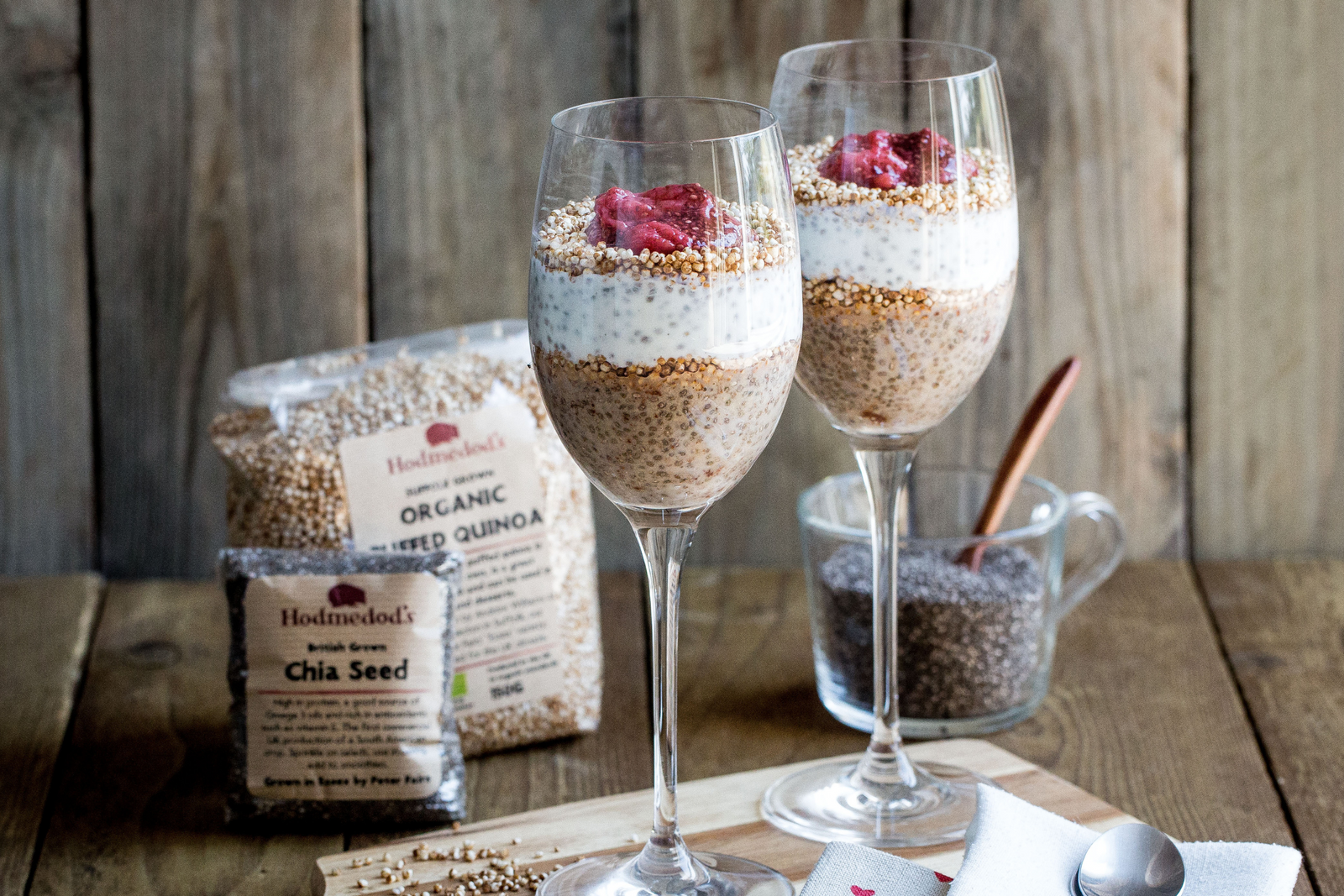 Peanut Butter & Jam Chia Pudding