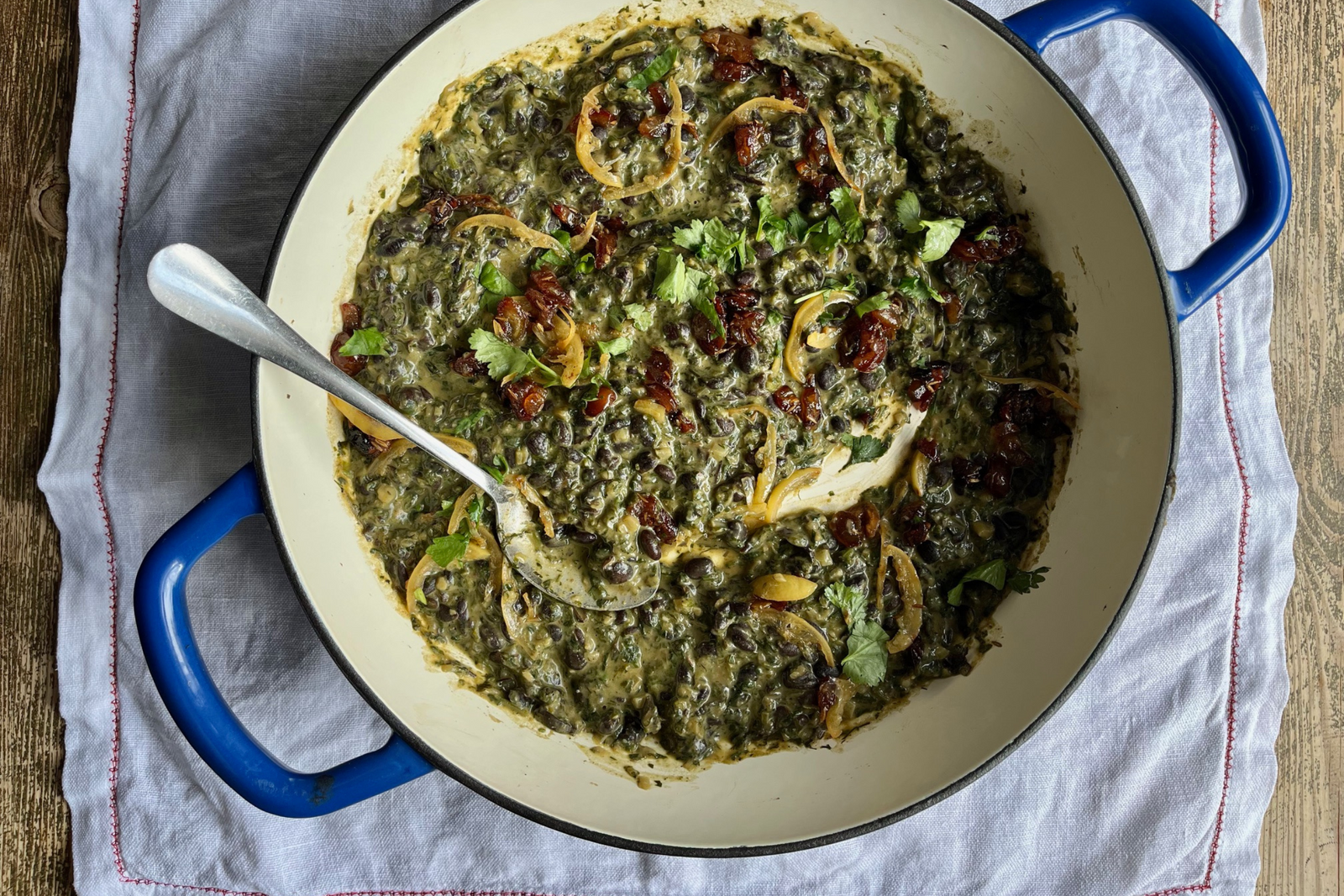 Persian-Inspired Black Bean and Herb Stew