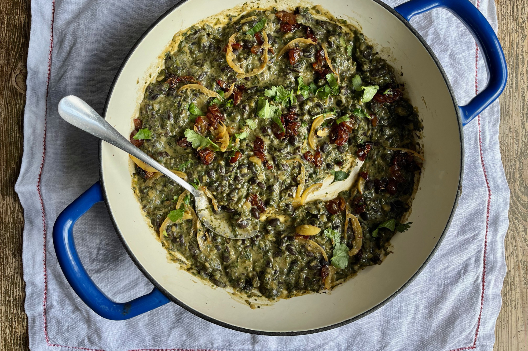 Persian-Inspired Black Bean and Herb Stew