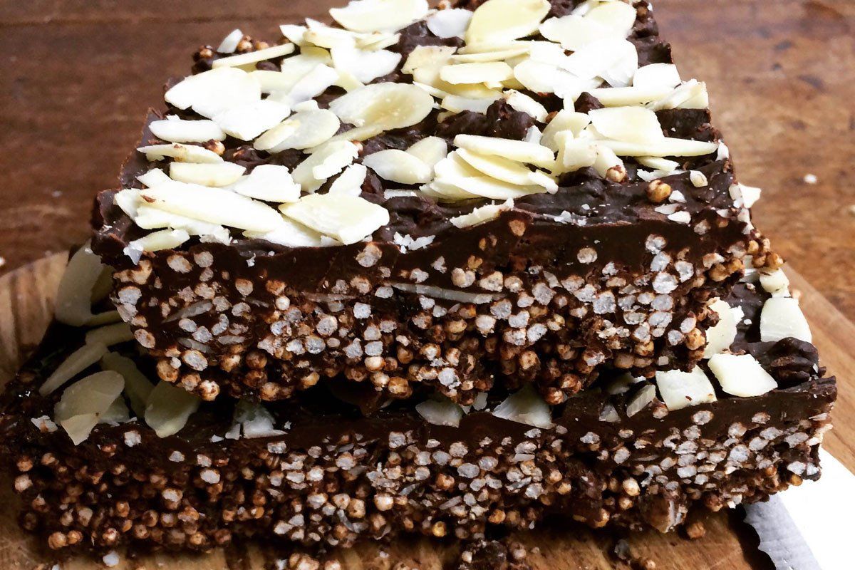 Puffed Quinoa and Chocolate Fridge Cake