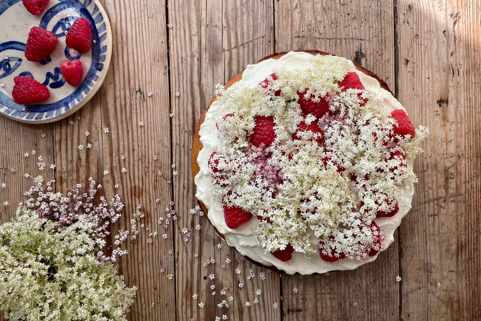 Raspberry Elderflower Cake