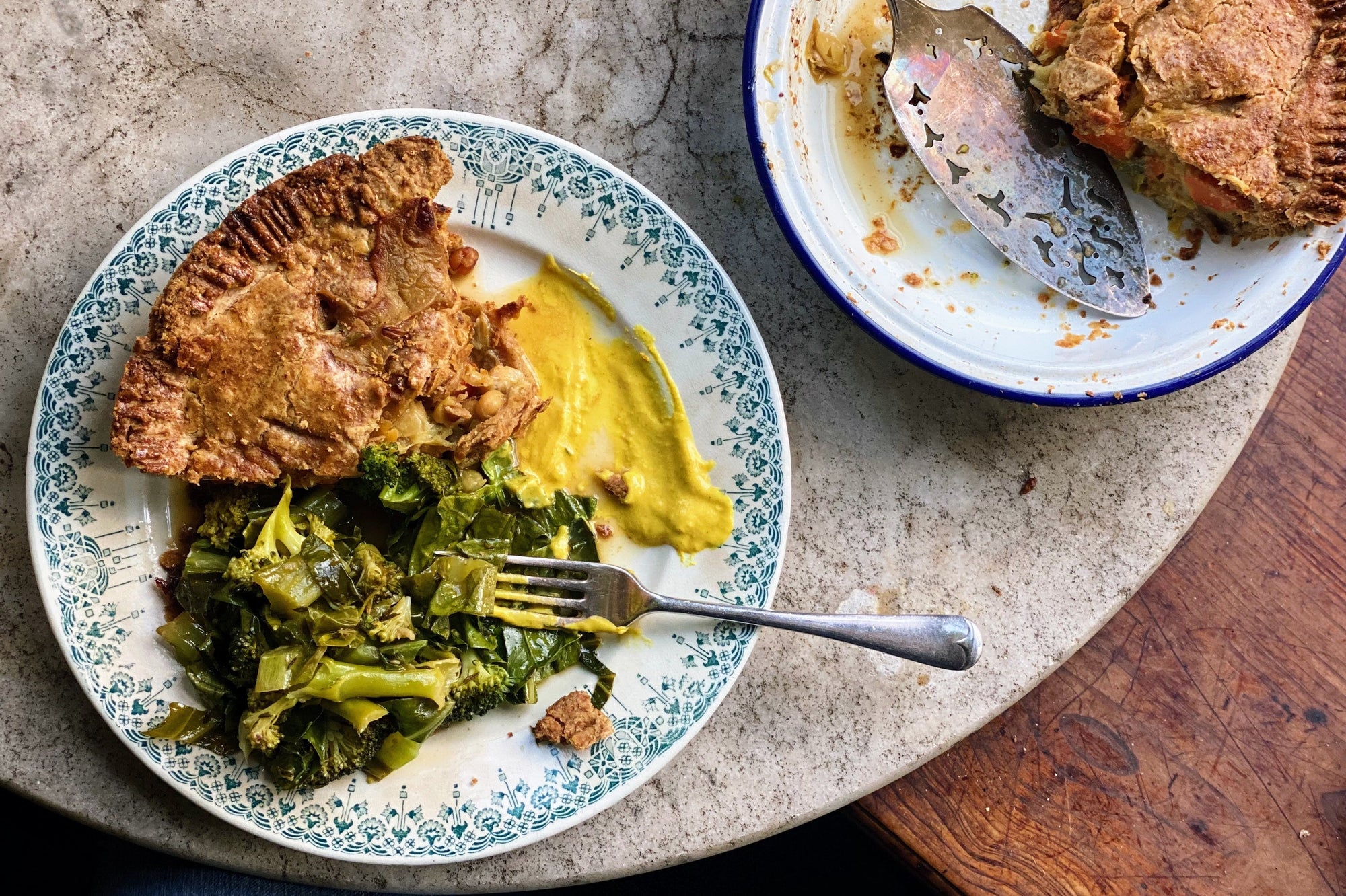 Roasted Roots and Flamingo Pea Pie