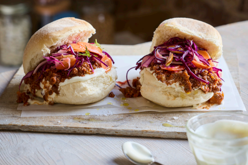 Sloppy Joes with Mandolin Salad