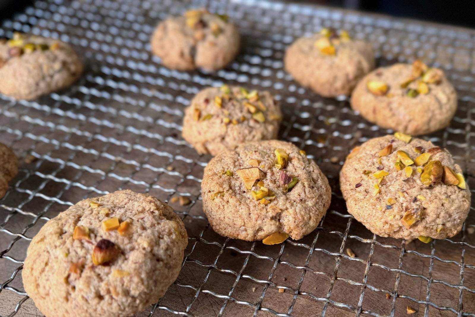 Spiced Wholemeal Pistachio Cookies