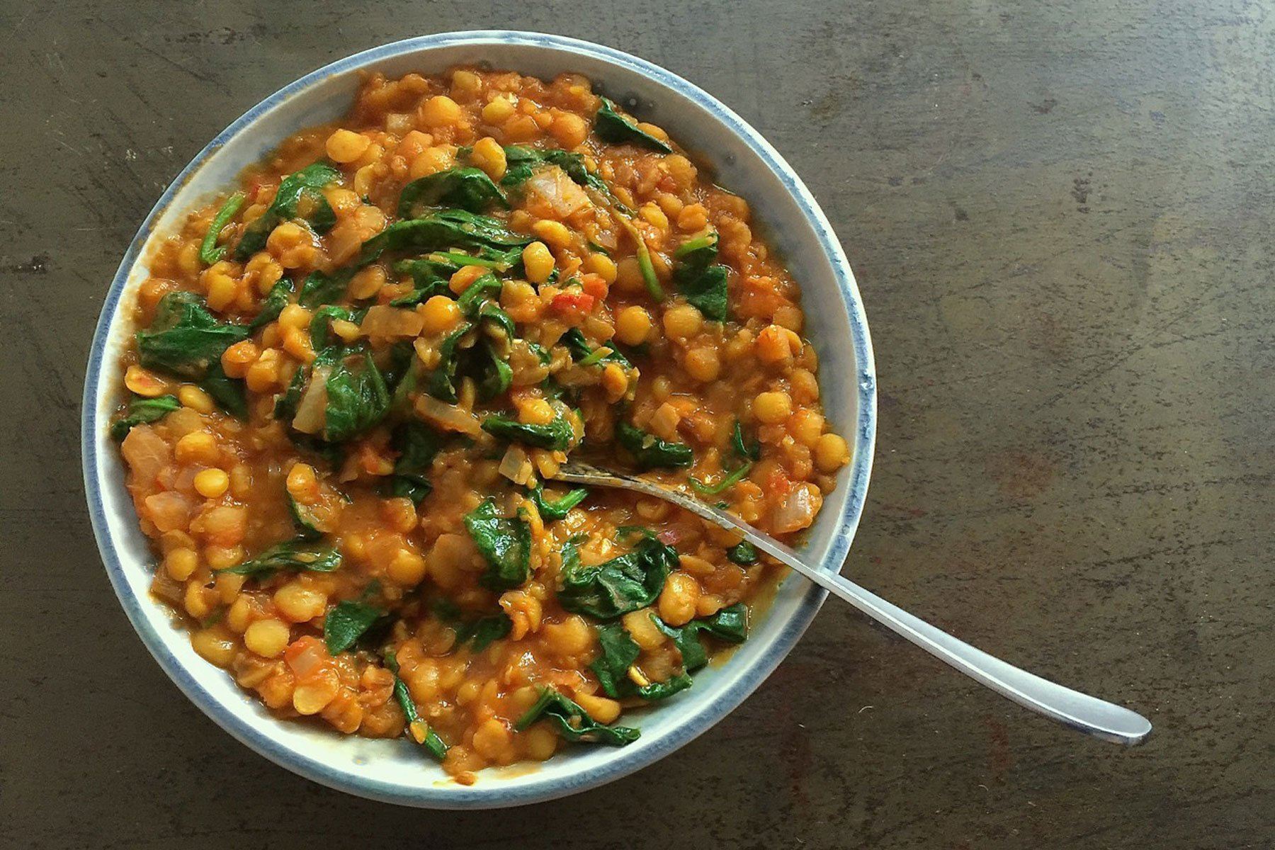Dal Saag – Split Yellow Pea and Spinach Dal