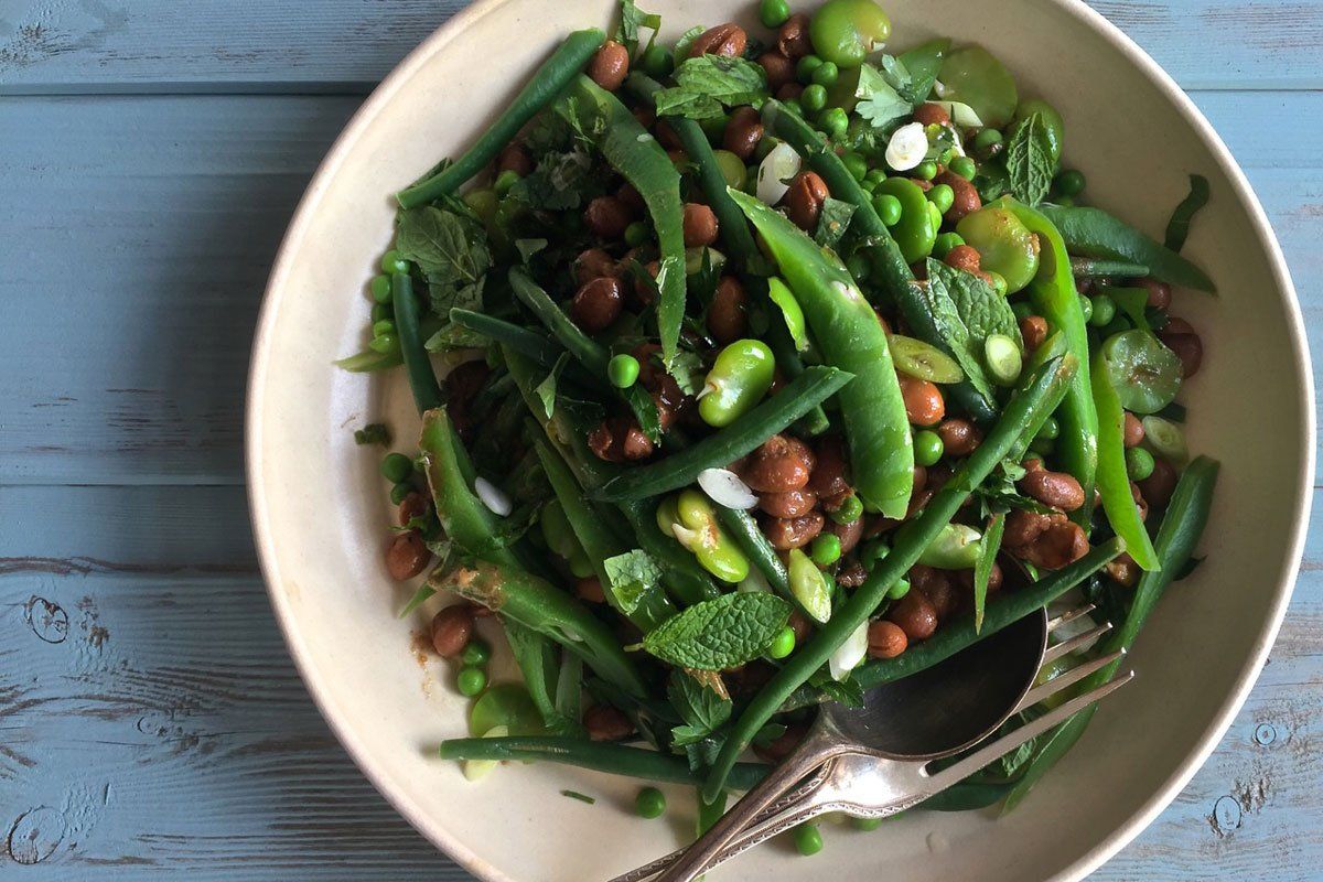 Summer Bean Salad with Umami Dressing