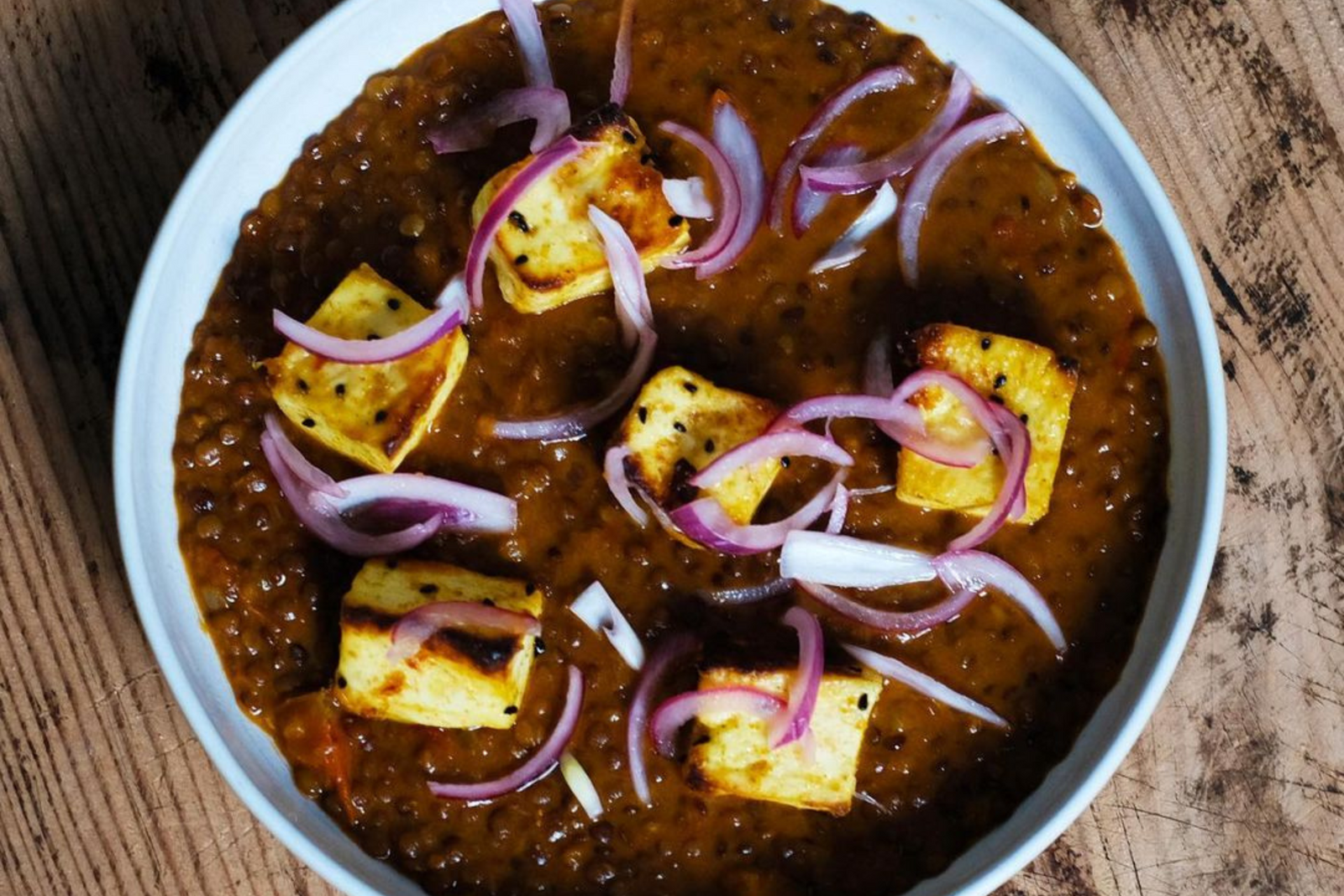 Tomato Dal With Crispy Paneer