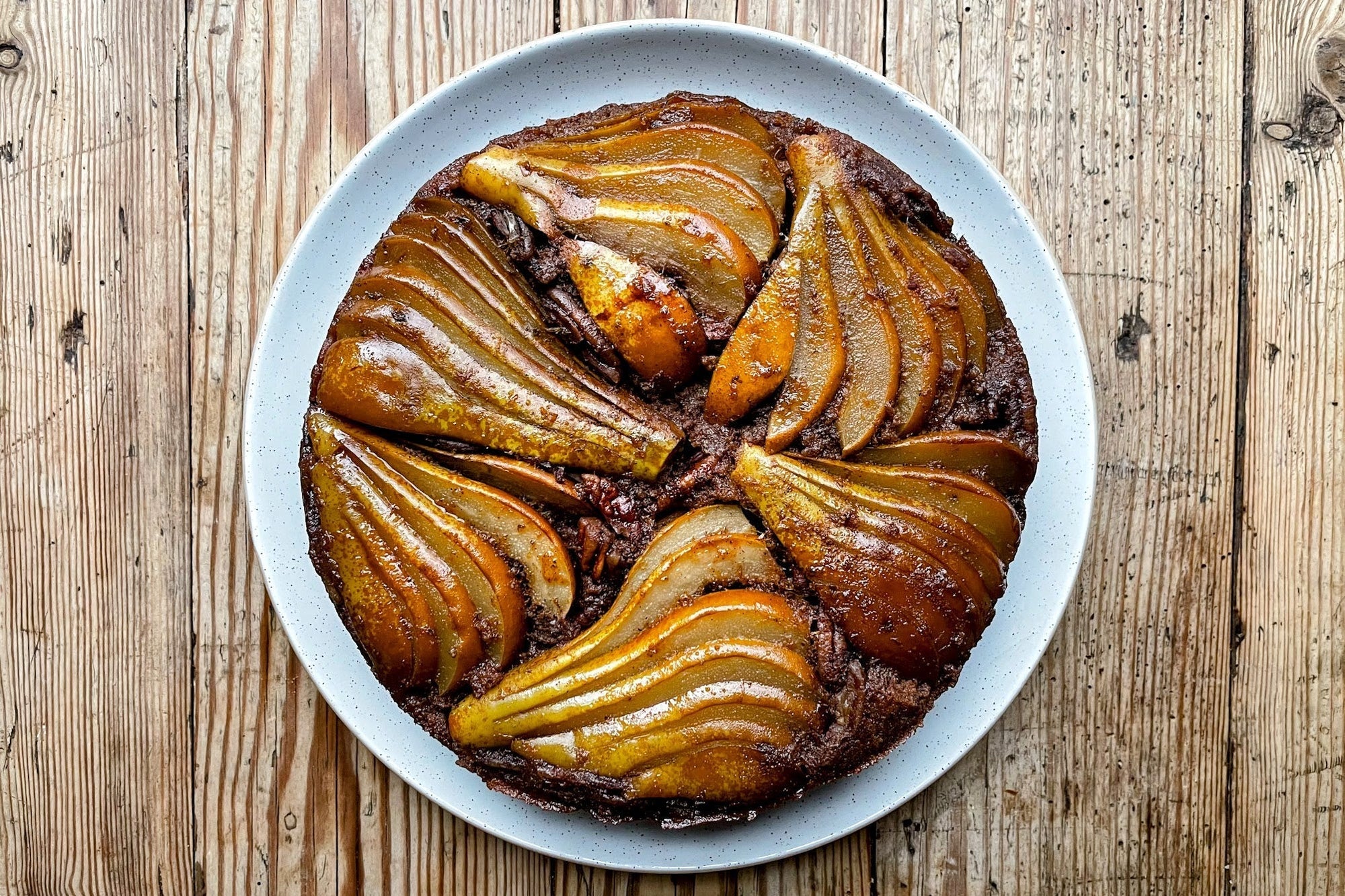 Upside-down Pear & Ricotta Cake