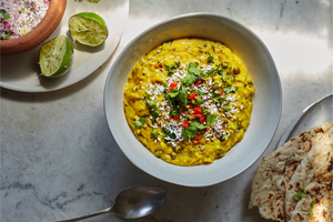 Yellow Dhal Curry with Pol Sambol