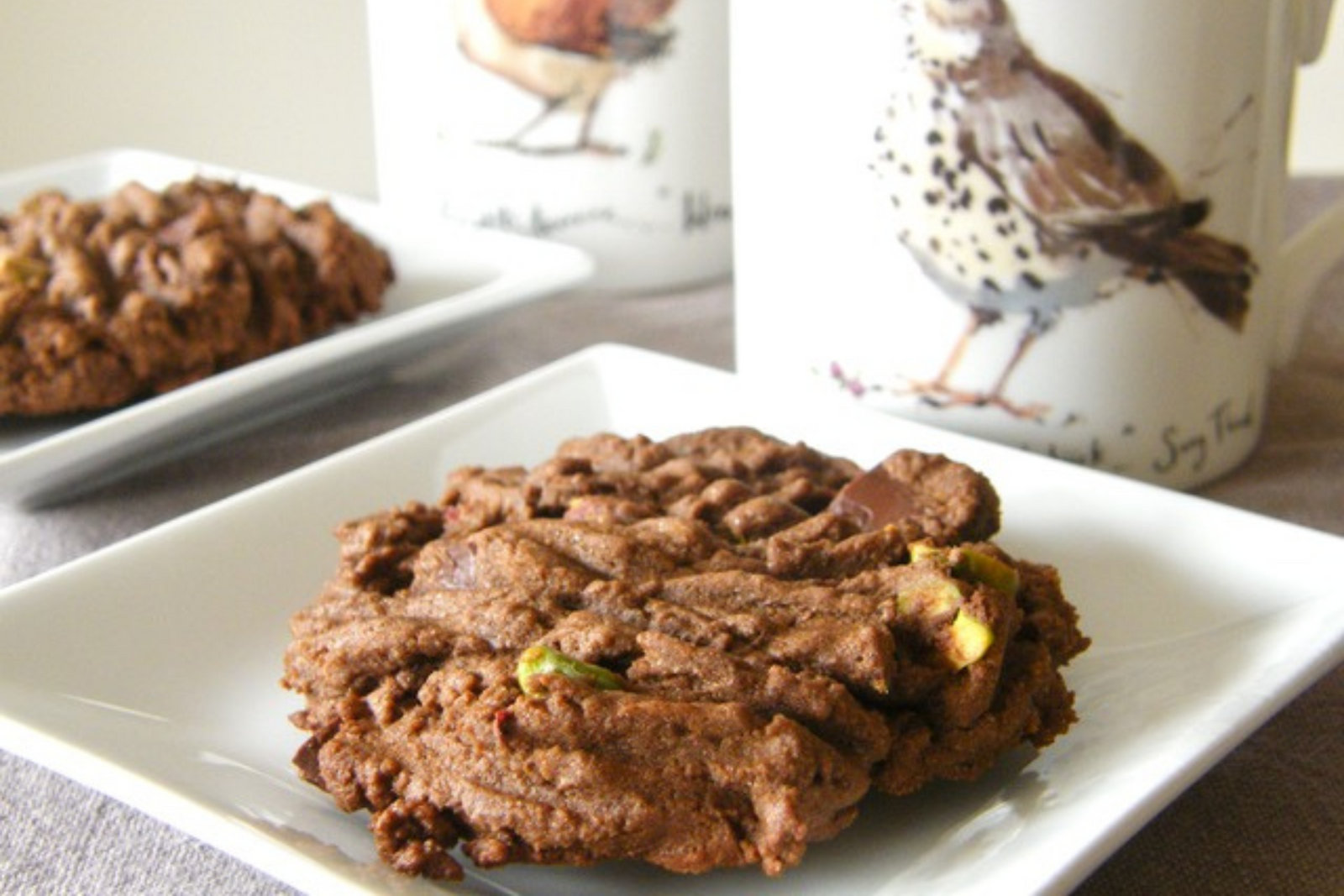 Chocolate & Green Pea Flour Cookies