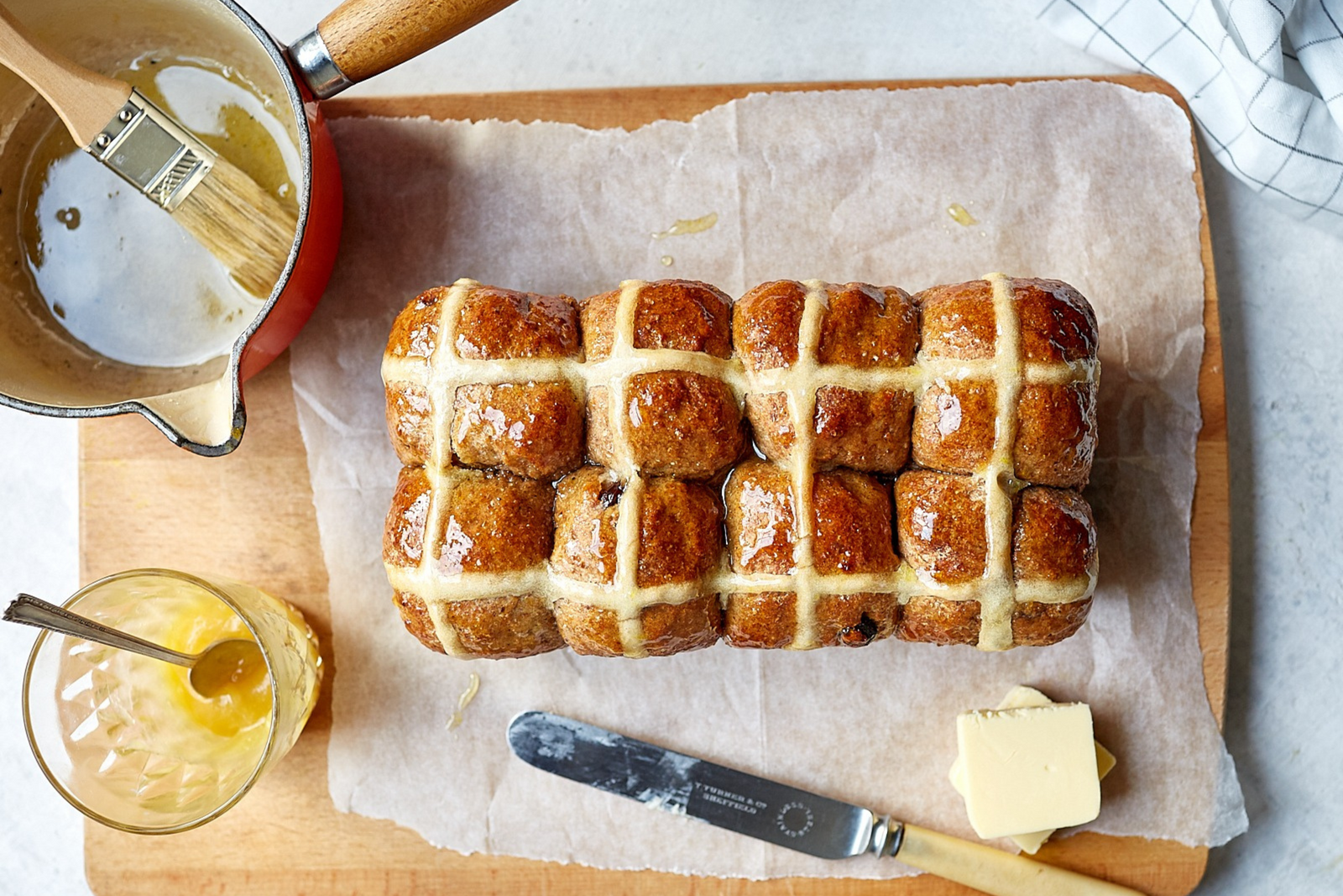 Rye Hot Cross Bun Loaf