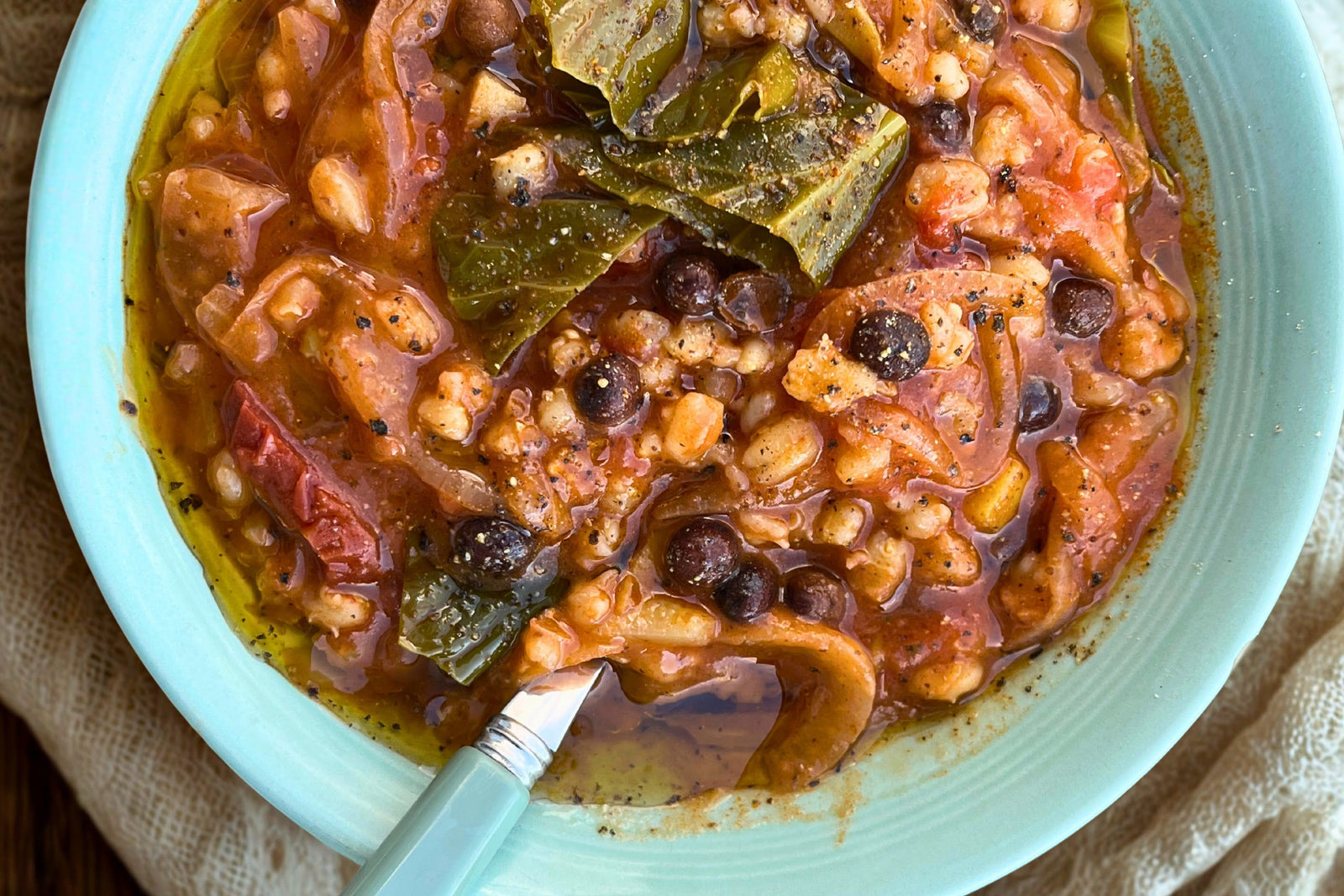 Carlin Pea, Pearl Barley & Tomato Stew